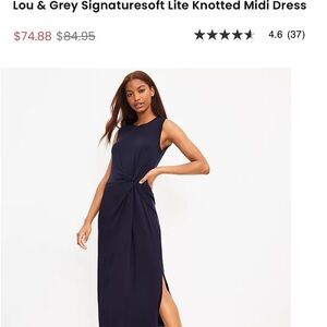 Lou and Grey Signature lite knotted midi dress